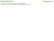 Tablet Screenshot of beta.brainhoney.com